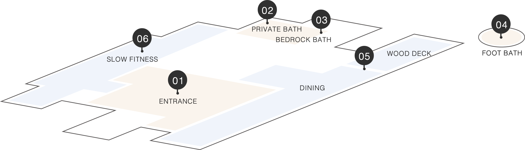Floor Map スーパー銭湯 Hatなぎさの湯